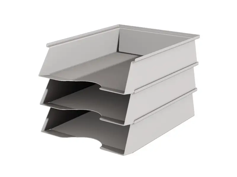 Plateau à courrier A4 en acier inoxydable 304 microbillé, coins soudés
