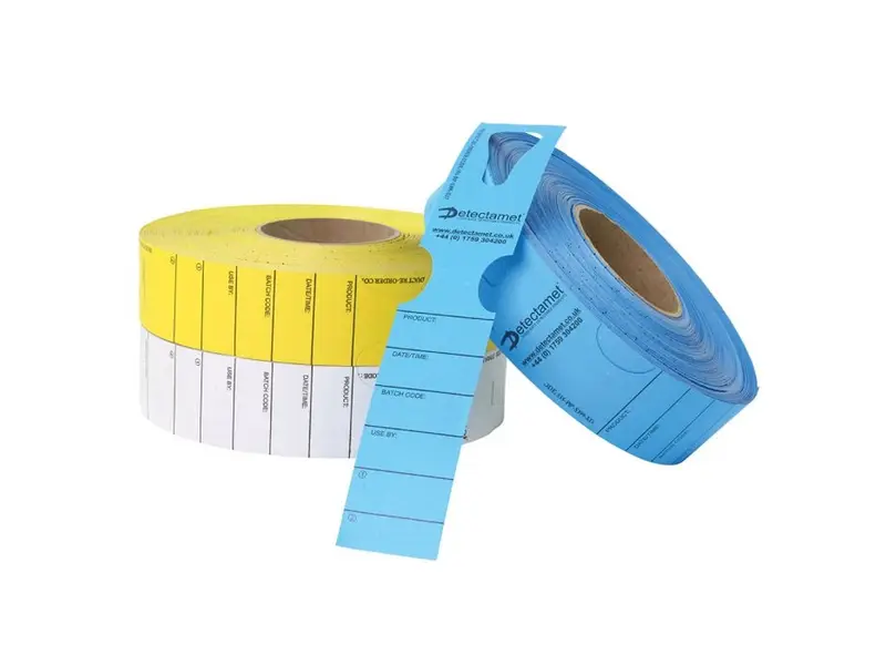 Large detectable label 50x279 mm blue