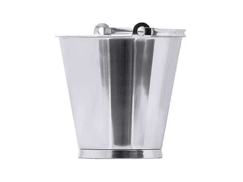 Bucket with reinforced bottom Stainless Steel 18/10 10 liters