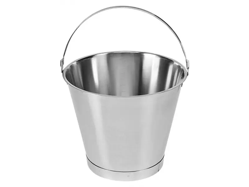 Stainless steel bucket with reinforced bottom 12.5 liters