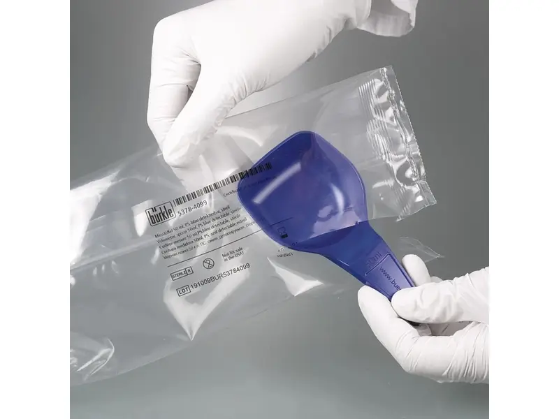 Cuillère doseuse stérile détectable PS 5 ml bleue