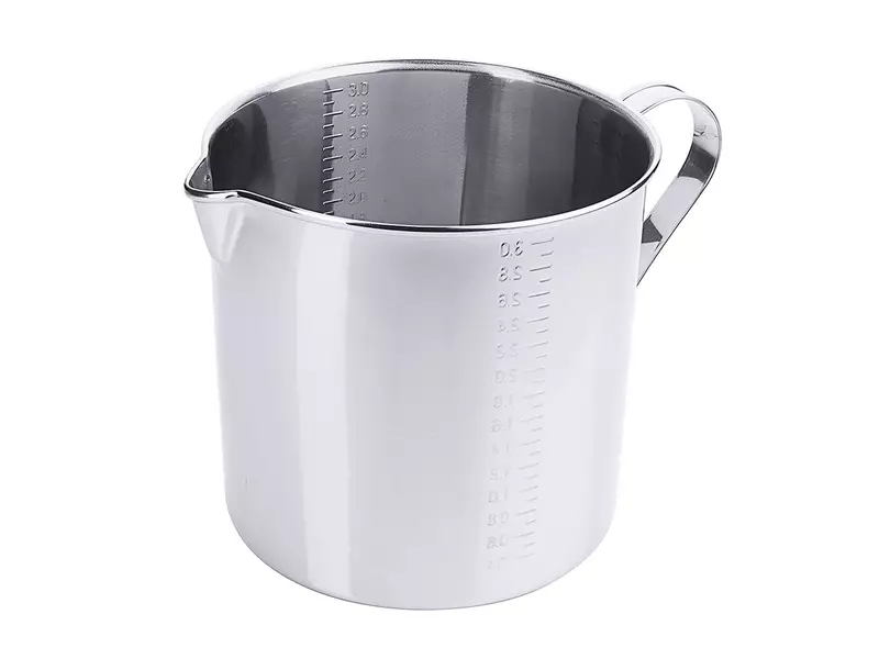 Measuring cup with graduations and pouring spout Stainless Steel 18/10 3.2 l