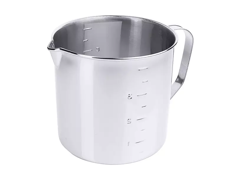 Measuring cup with graduations and pouring spout Stainless Steel 18/10 4.0 l