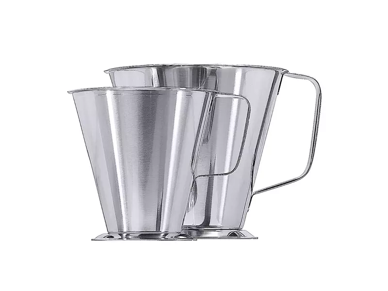 Measuring cup with base and markings, stainless steel 18/10, 0.5 l