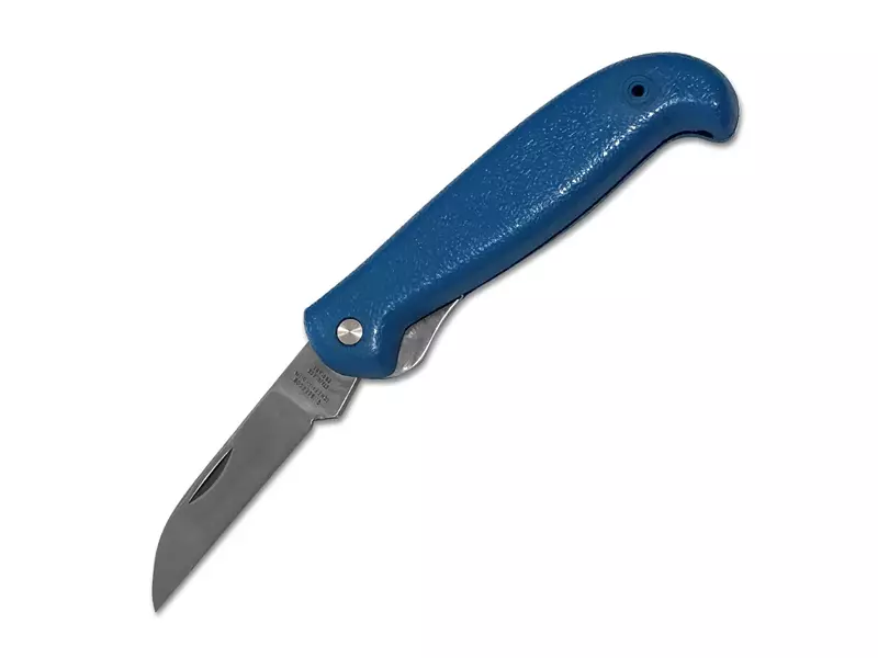 Detectamet zakmes detecteerbaar lambsfoot lemmet 55 mm blauw
