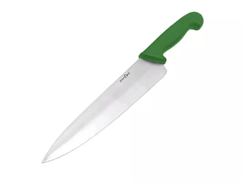 Couteau de chef détectable 25 cm vert