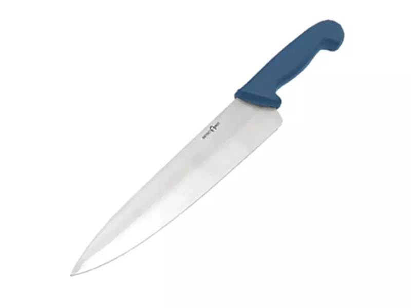 Couteau de chef détectable 25 cm bleu