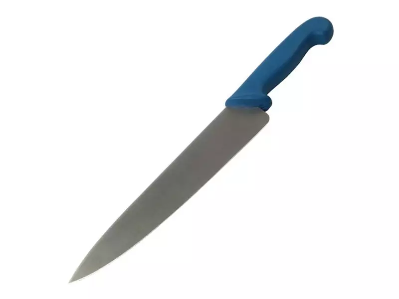 Detectable chef's knife 16 cm blue