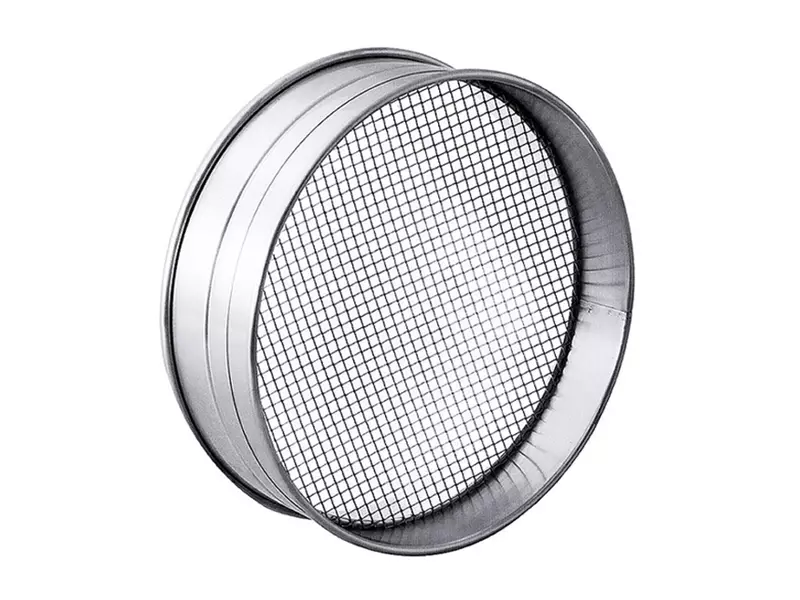 Zeef middelfijn RVS 18/10 1x2,5 mm mazen 350x100 mm
