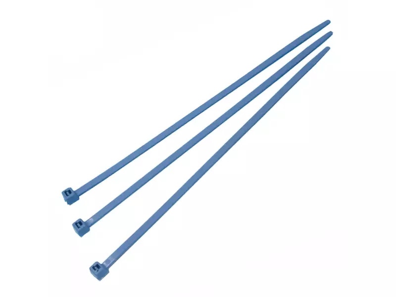 Resealable detectable cable tie 250x4.6 mm blue