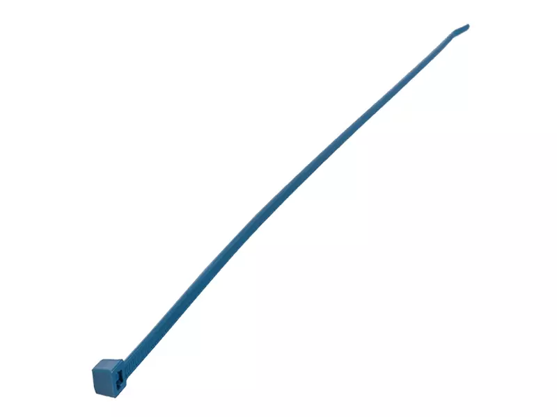 Collier de serrage HellermannTyton PA66MP en polyamide bleu détectable 380 x 7,6 mm