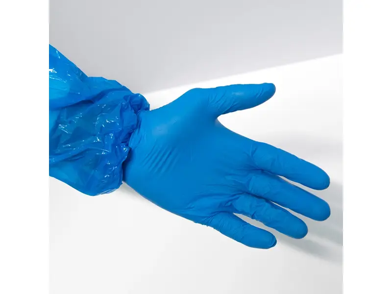 Hycare disposable oversleeve detectable PE 30 µm blue