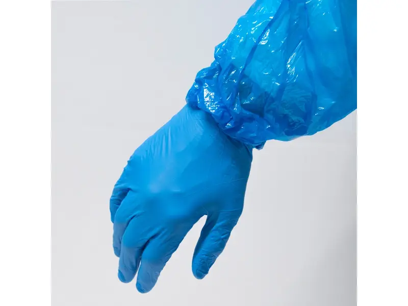 Hycare disposable oversleeve detectable PE 30 µm blue