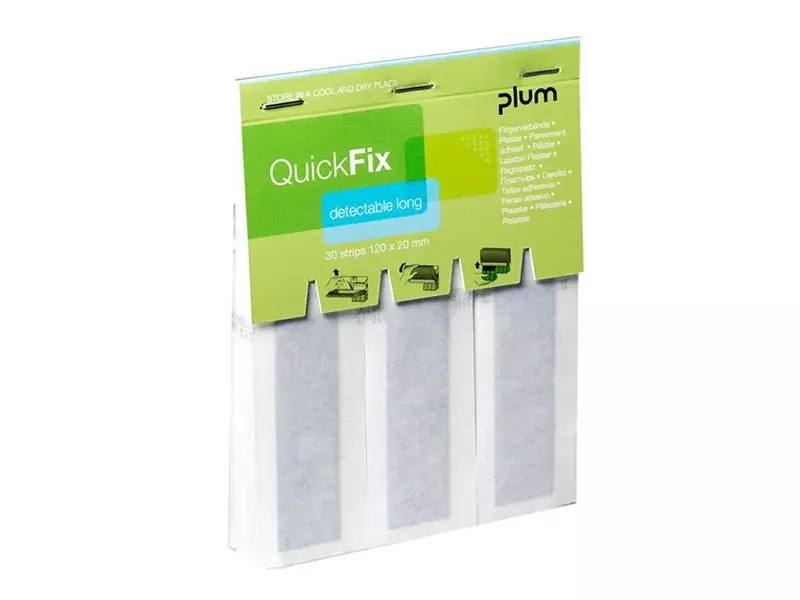 Pansements adhésifs Plum QuickFix Long 5509, bleus, 120 x 20 mm