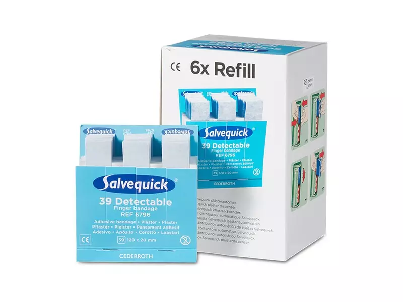Cederroth Salvequick 6796 pleisters detecteerbaar blauw