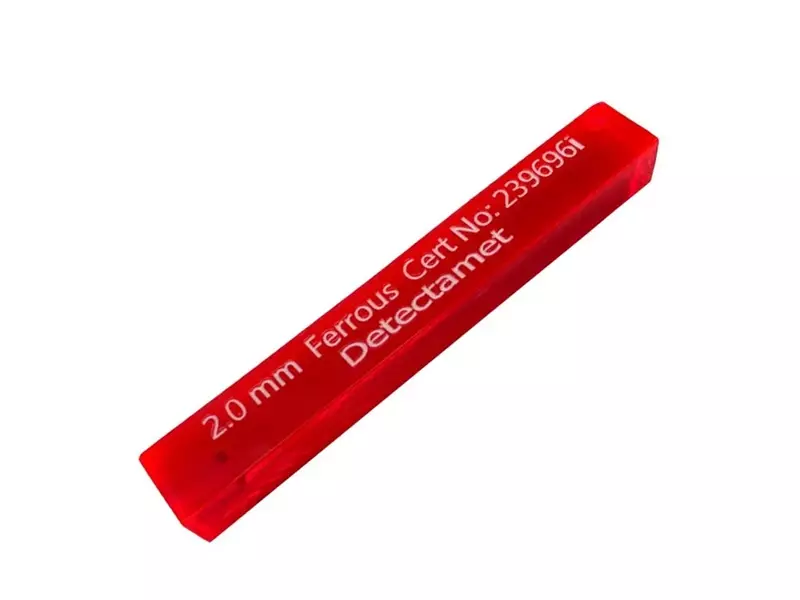 Metaaldetectie teststick FE 2.0 mm 100x12x10 mm rood