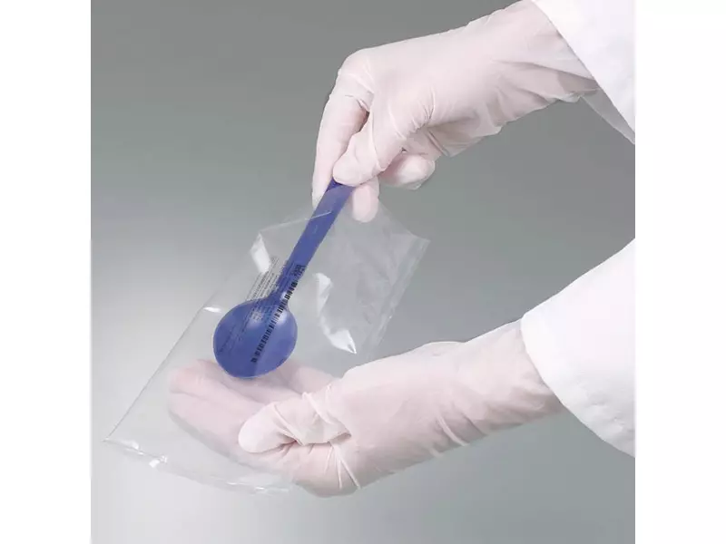 Cuillère échantillon stérile détectable PS 127 mm 2,5 ml bleue