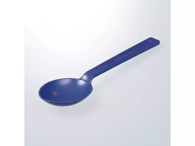 Cuillère échantillon stérile détectable PS 127 mm 2,5 ml bleue