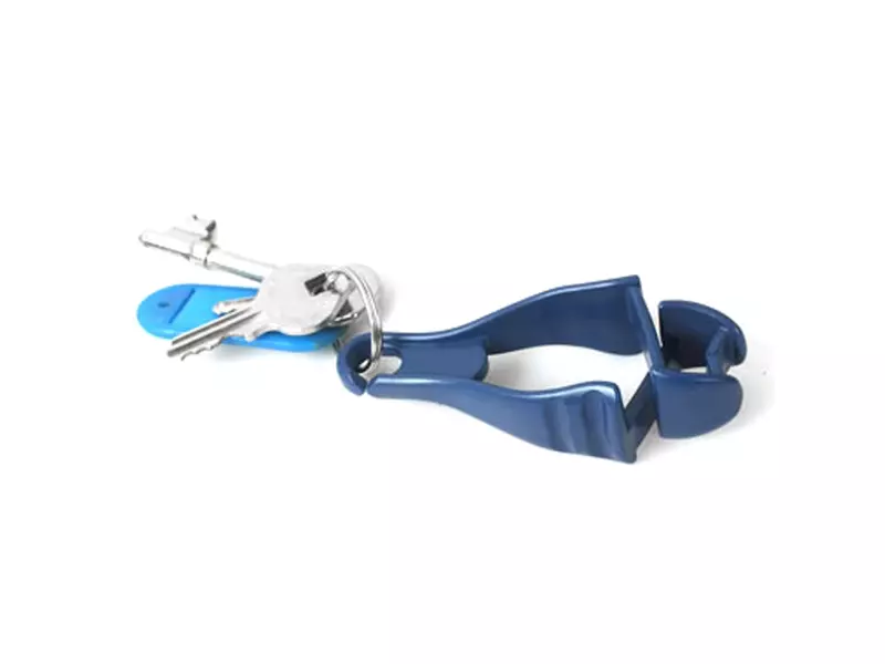 Pince de sécurité détectable par clip de ceinture bleu