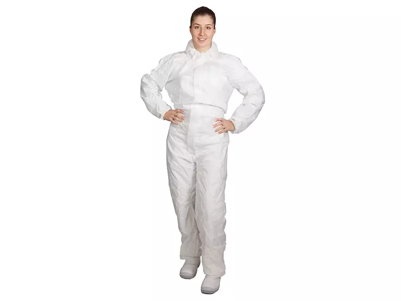 Disposable coverall with anti-static collar Propguard white size L