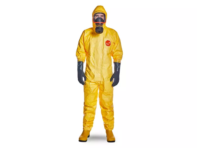 Combinaison jetable à capuche Dupont Tychem 2000 C CHA5 jaune taille S