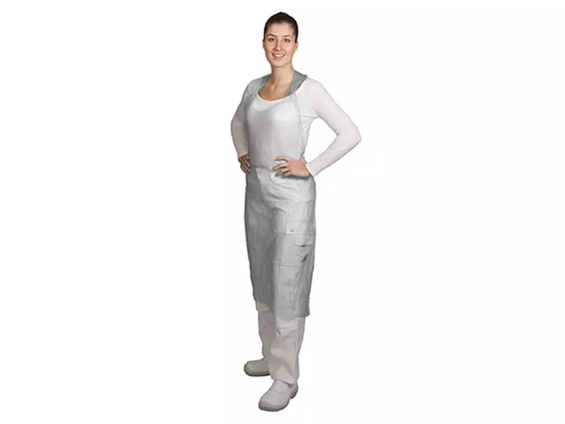 Tablier jetable Hycare, bloc de polyéthylène déchirable blanc 20 µm