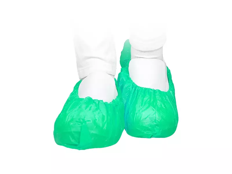 Surchaussure jetable Hycare en polyéthylène 40 µm, 41 x 15 cm, verte