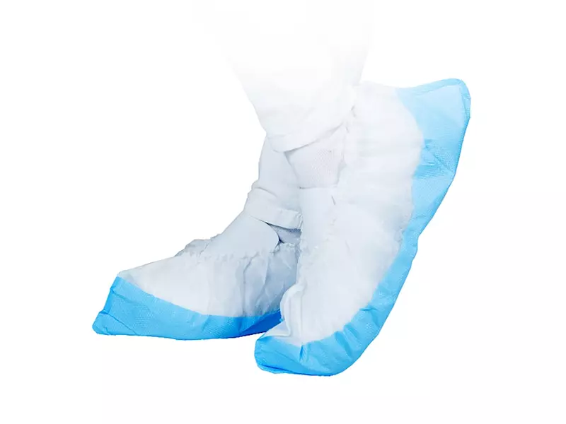 Surchaussure jetable Hycare en polypropylène avec semelle texturée en CPE 41 x 16 cm