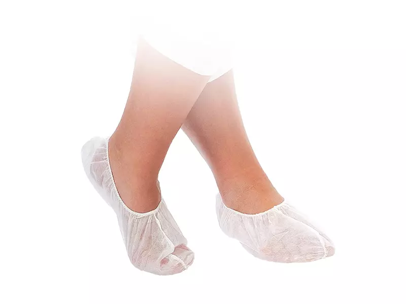 Disposable sok bowling non-woven polypropyleen one-size wit