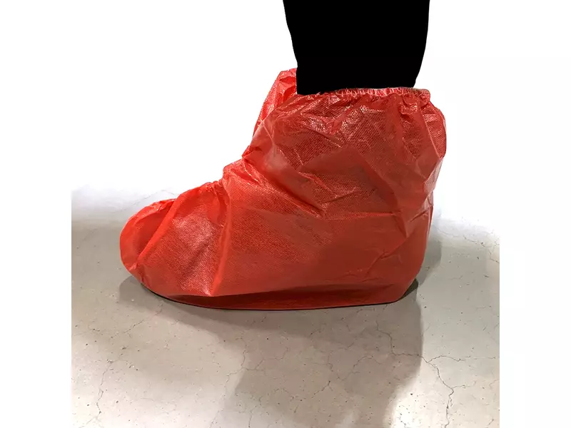 Hycare disposable shoe cover PP/CPE high 35 cm antistatic ESD red