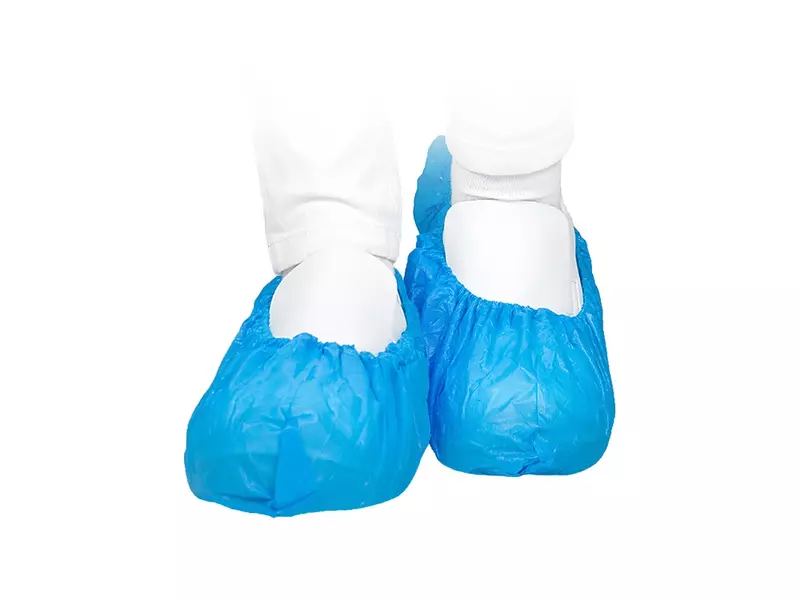 Hycare disposable overschoen 25 mu polyethyleen 41 x 15 cm blauw
