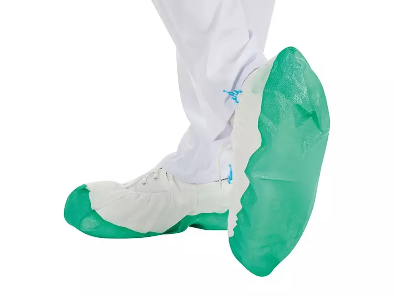 Couvre-chaussures jetable pour distributeur PP/CPE 44 cm vert