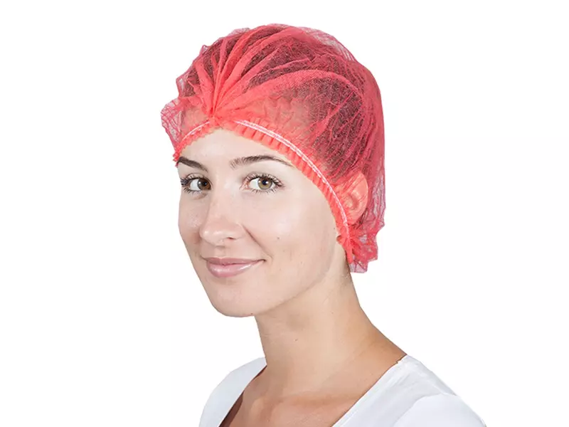Filets à cheveux spiralés jetables Hycare en polypropylène non tissé rouge 53 cm