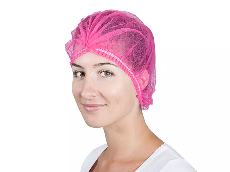 Filets à cheveux spiralés jetables Hycare en polypropylène non tissé rose 53 cm