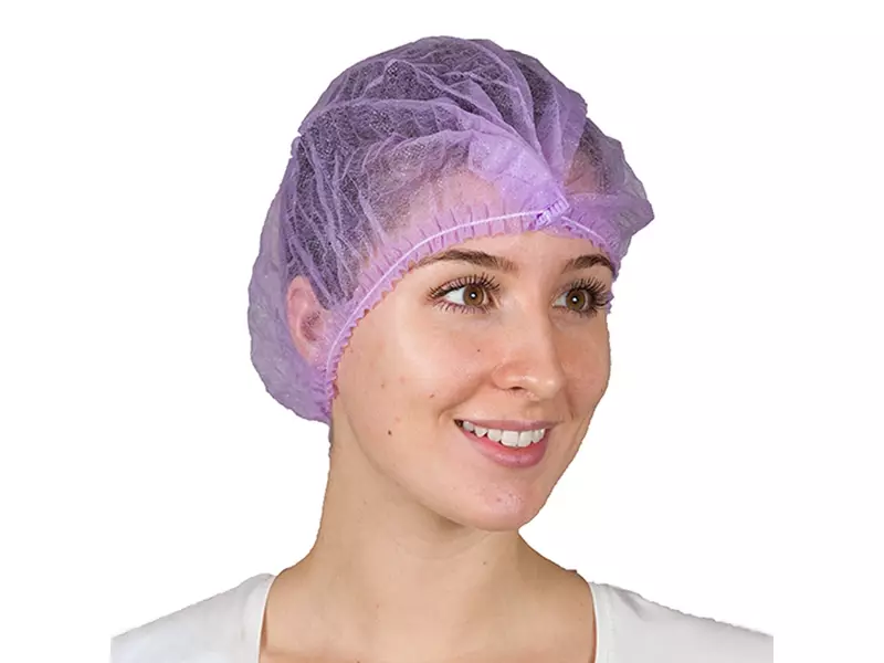 Filets à cheveux spiralés jetables Hycare en polypropylène non tissé violet 53 cm