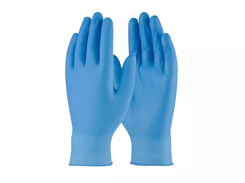 Gant jetable en latex poudré Hycare bleu taille XL