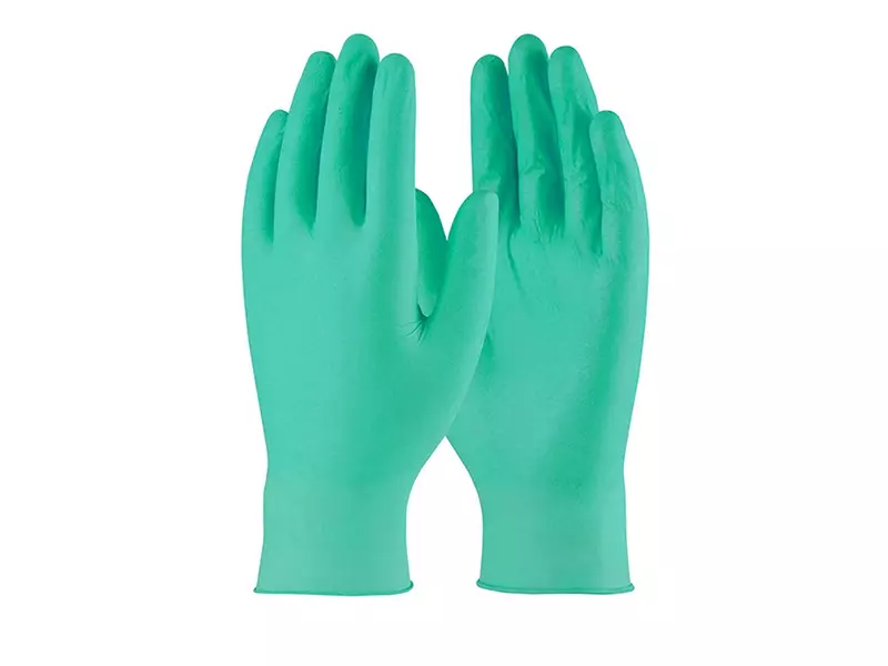 Gant jetable Hycare en nitrile non poudré, 240 mm, vert, taille S