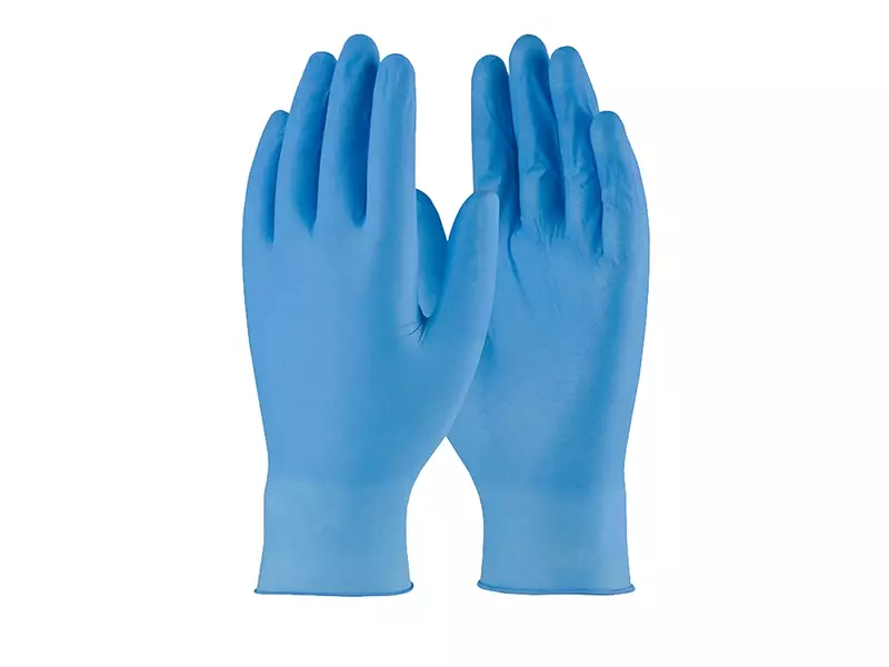 Gant jetable Hycare en nitrile non poudré, 240 mm, bleu, taille L