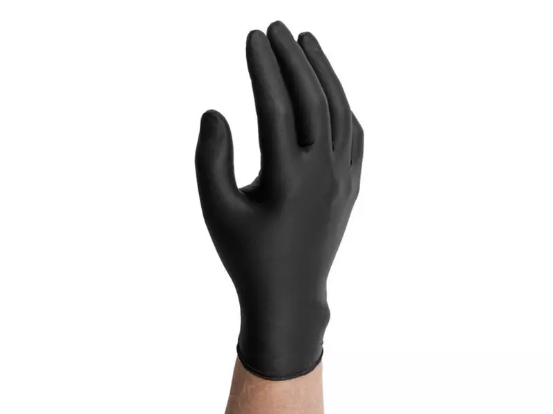 Ansell Microflex 93-852 black nitrile glove size 8.5-9