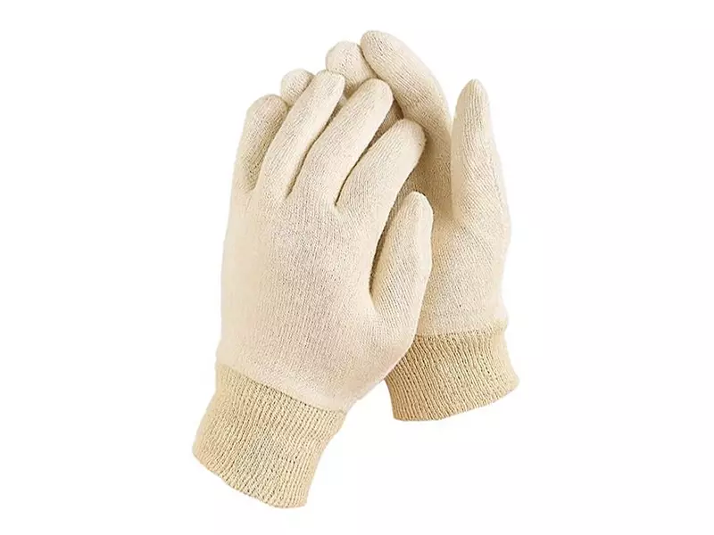 Hycare disposable underglove interlock heavy cotton/jersey ecru