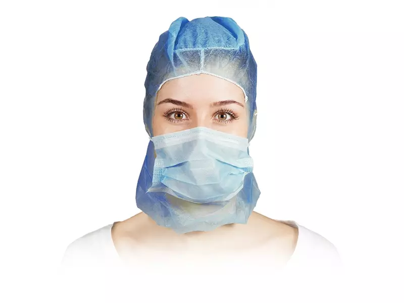 Hycare disposable Astrocap 2-layer face mask non-woven polypropylene blue
