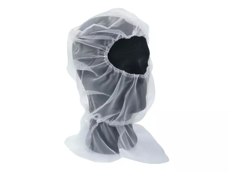 Disposable head hood nylon micro-mesh astrocap super fine mesh white