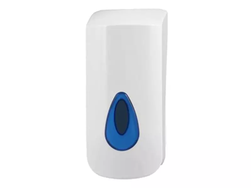 Distributeur de savon PlastiQline PQSoap9 900 ml, fenêtre bleue