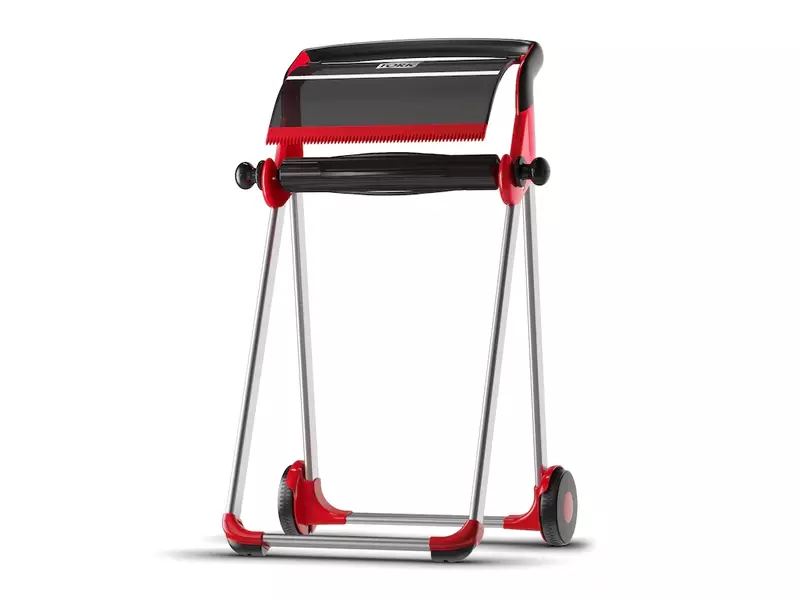 Distributeur de rouleau de nettoyage mobile sur pied Tork 652008 M1 rouge/fumé