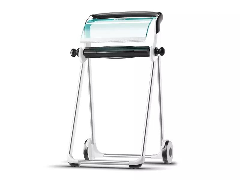 Tork 652000 mobile floor stand cleaning roll dispenser M1 white/turquoise