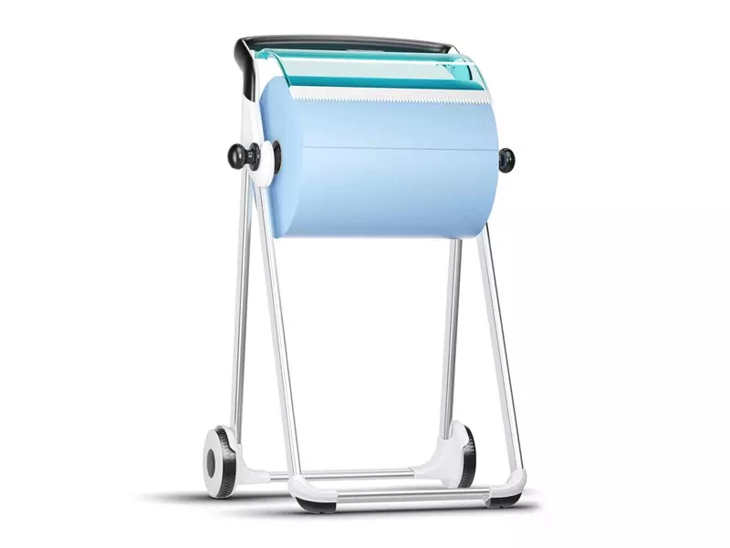Tork 652000 mobile floor stand cleaning roll dispenser M1 white/turquoise