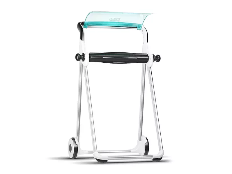 Tork 652000 mobile floor stand cleaning roll dispenser M1 white/turquoise