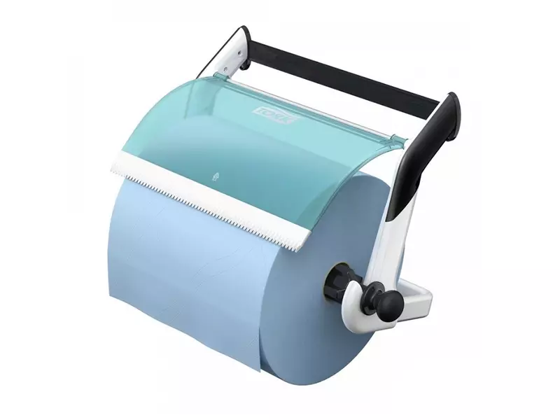 Tork 652100 poetsroldispenser muurstandaard W1 wit/turquoise