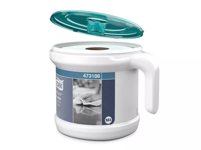 Tork 473186 Reflex vel-voor-vel poetsroldispenser draagbaar M4 wit