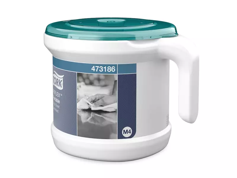 Tork 473186 Reflex vel-voor-vel poetsroldispenser draagbaar M4 wit